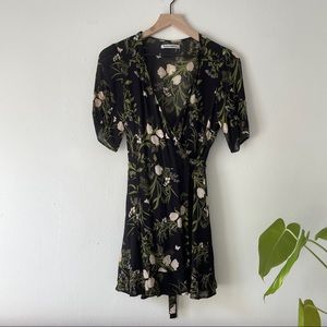 Reformation Floral Wrap Dress